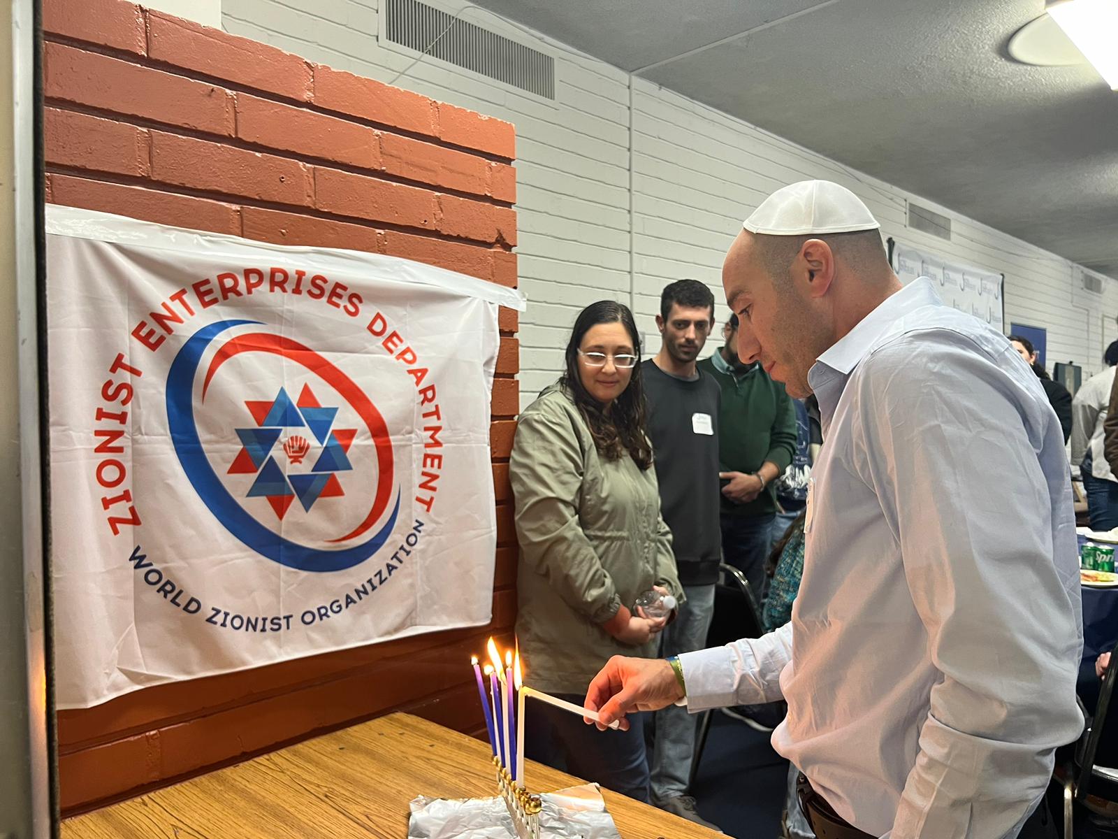  Benny Avital lighting candles , Hanukkah at San Francisco 