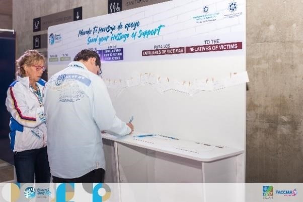 World Zionist Organization Complex at the Pan American Maccabi Events - writing letters